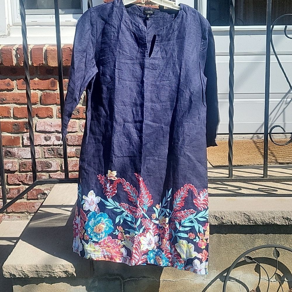 Blue floral dress